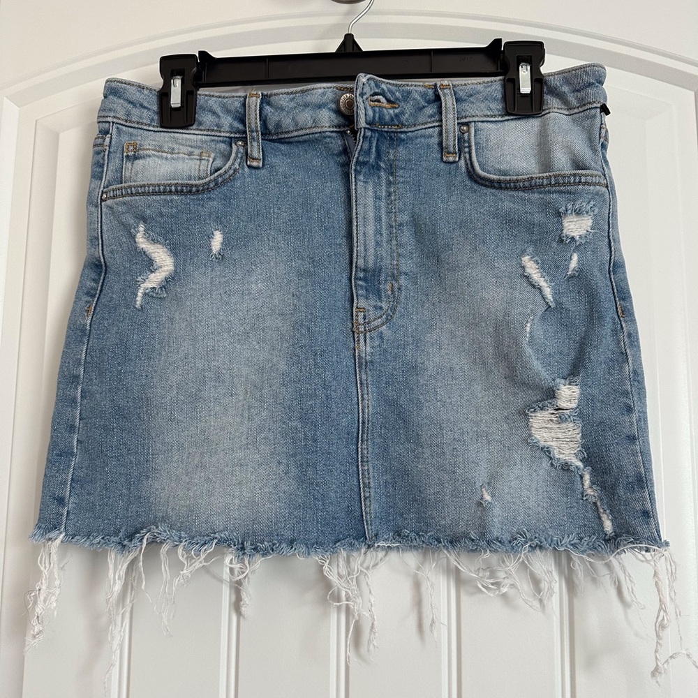 Forever 21 Distressed Denim mini skirt- Small